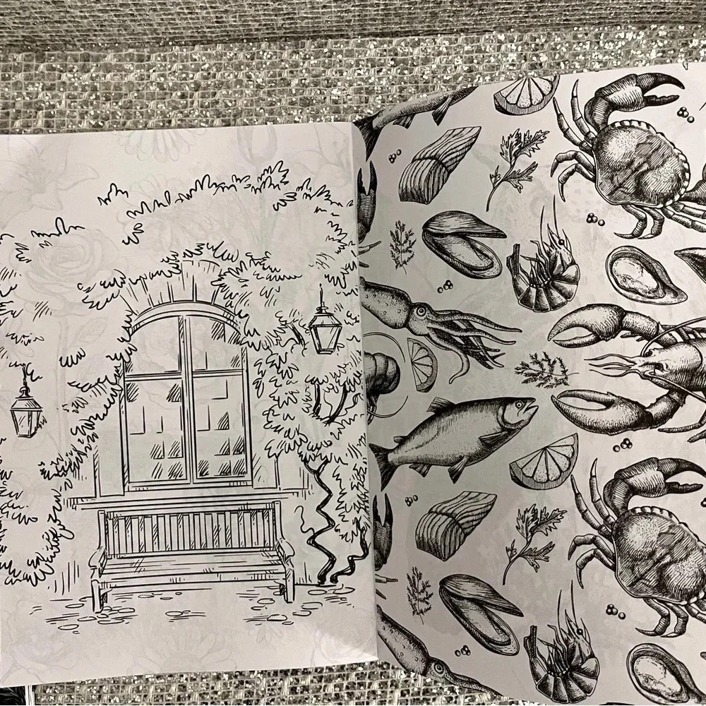 Woodland Creek Country Style Coloring Books Set of 4 Nature Wildlife New Seasons - Picture 5 of 7